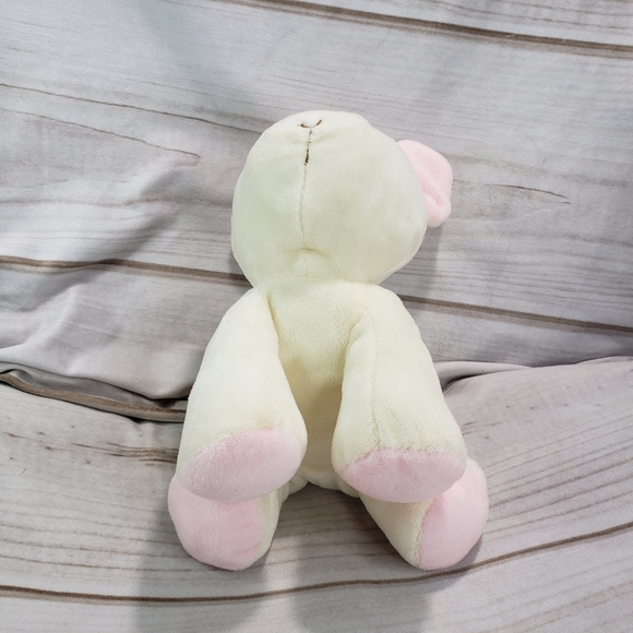 Kellytoy Rabbit Velour Rattle Plush Toy Crinkle Ears Cream Pink 8 Inch 2018 - Picture 4 of 10